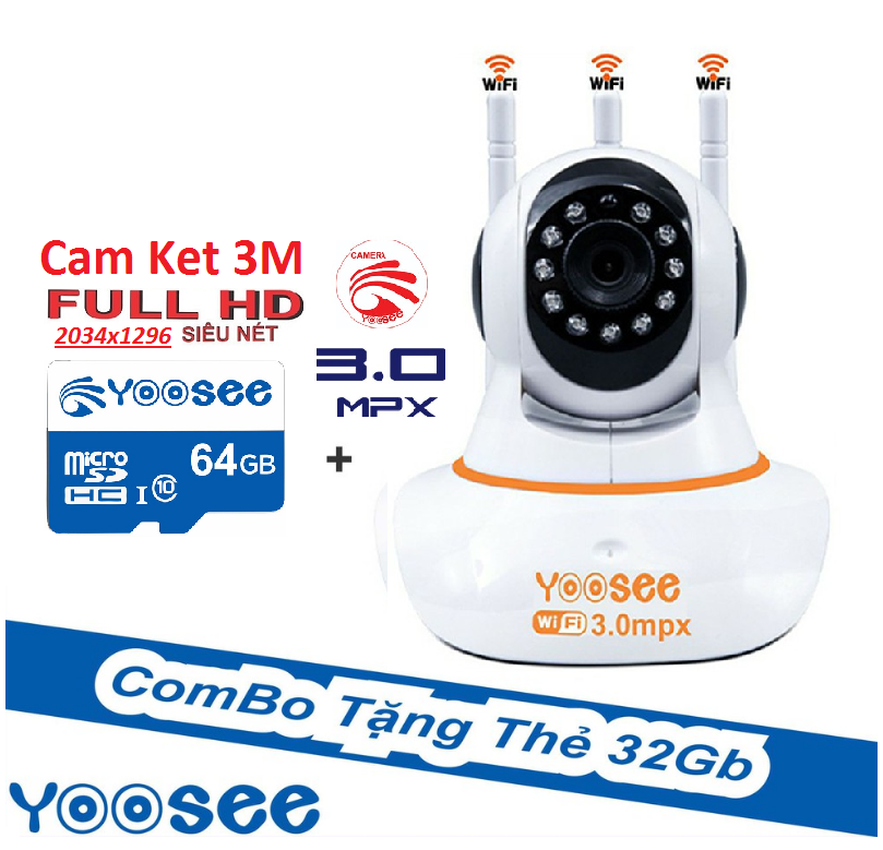 Camera Yoosee 3 Râu Full HD 1080P