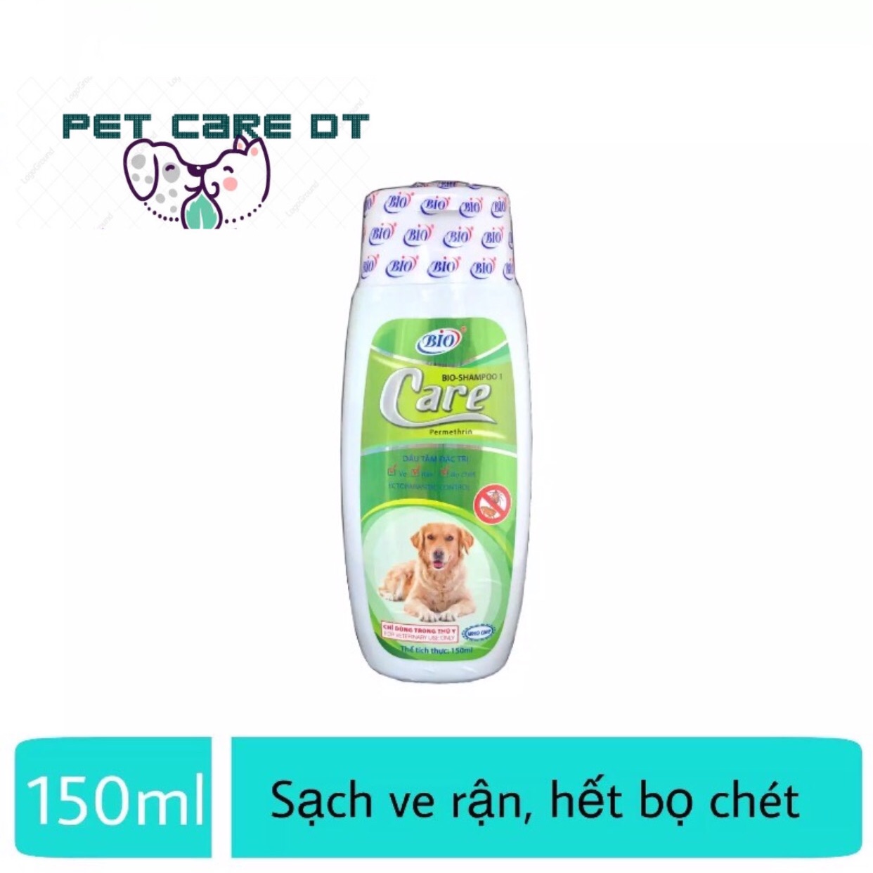 Sữa tắm cho chó diệt ve rận bọ chét- Bio Care 150ml cho chó mèo