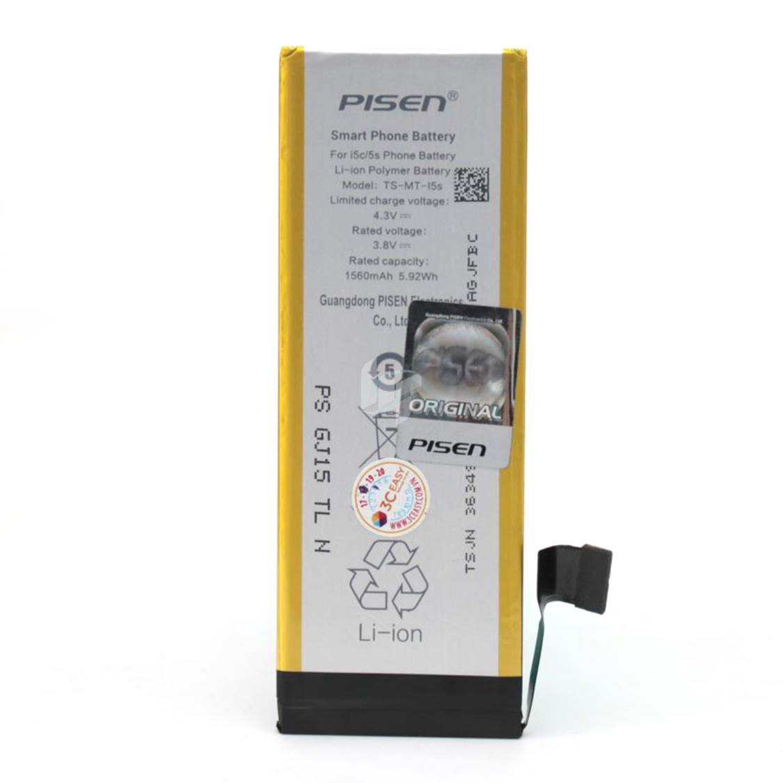 Pin Pisen cho Iphone 5S 1560mAh chuẩn 3C Easy certificate