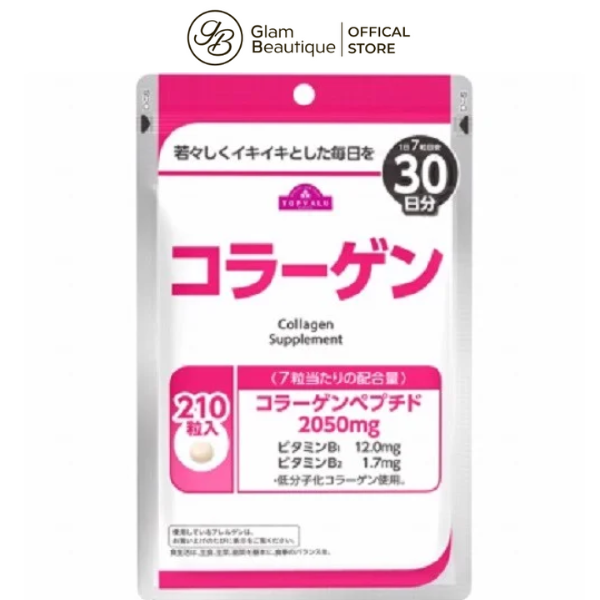 Viên uống collagen topvalu 210 viên/gói glam beautique