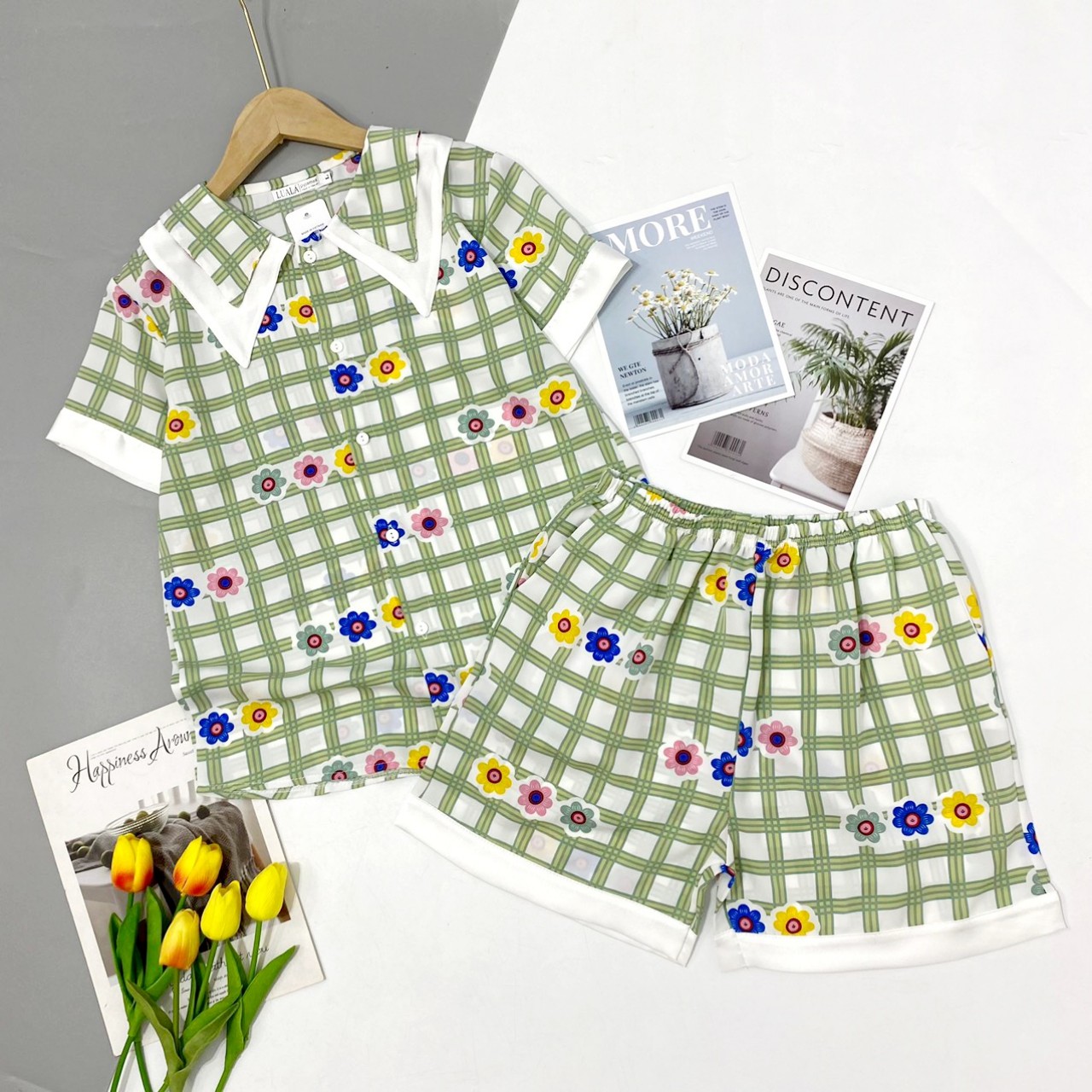 Pijama lụa đùi ❤️lụa mango phối hàn❤️mềm mịn thoáng mát❤️phối cổ 2 lớp độc đẹp❤️co giãn nhẹ❤️full size