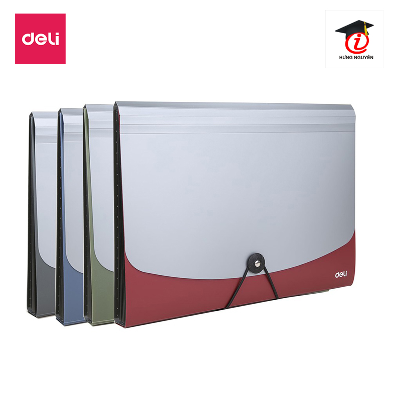 Cặp tài liệu A4 7 ngăn (4 màu) 38151 (Deli)