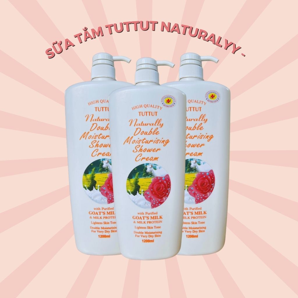 Sữa tắm dê trắng da TutTut Naturally 1200ml.