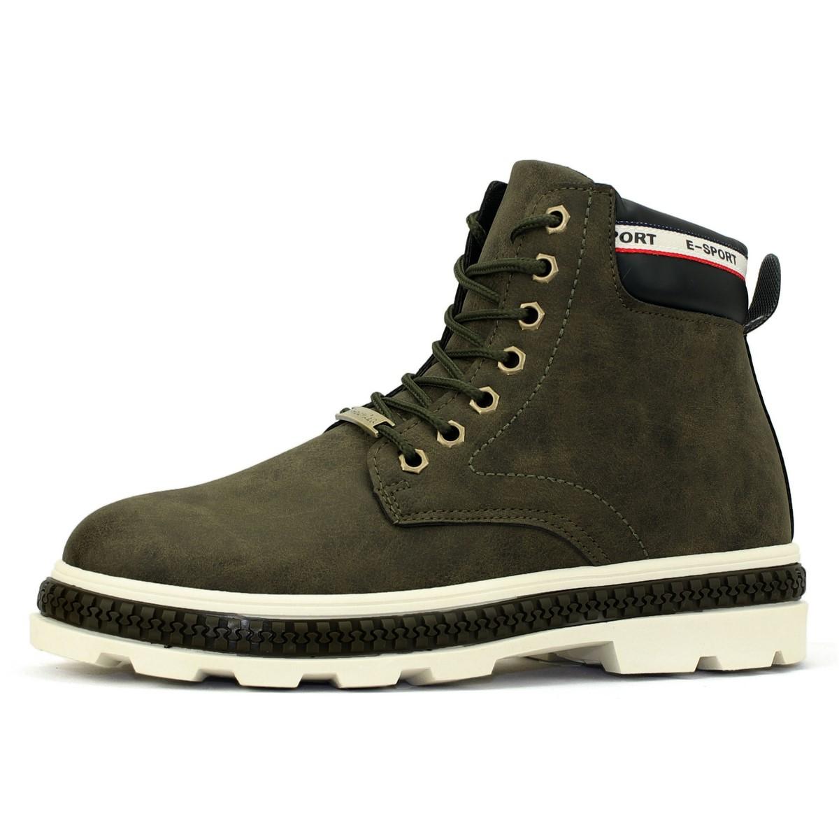 Giày Boot Cổ Cao Nam Cao Cấp BCC006 Xanh Quân Đội