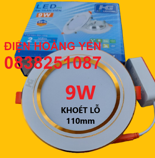 [HCM]Đèn led âm trần 9w cao cấp