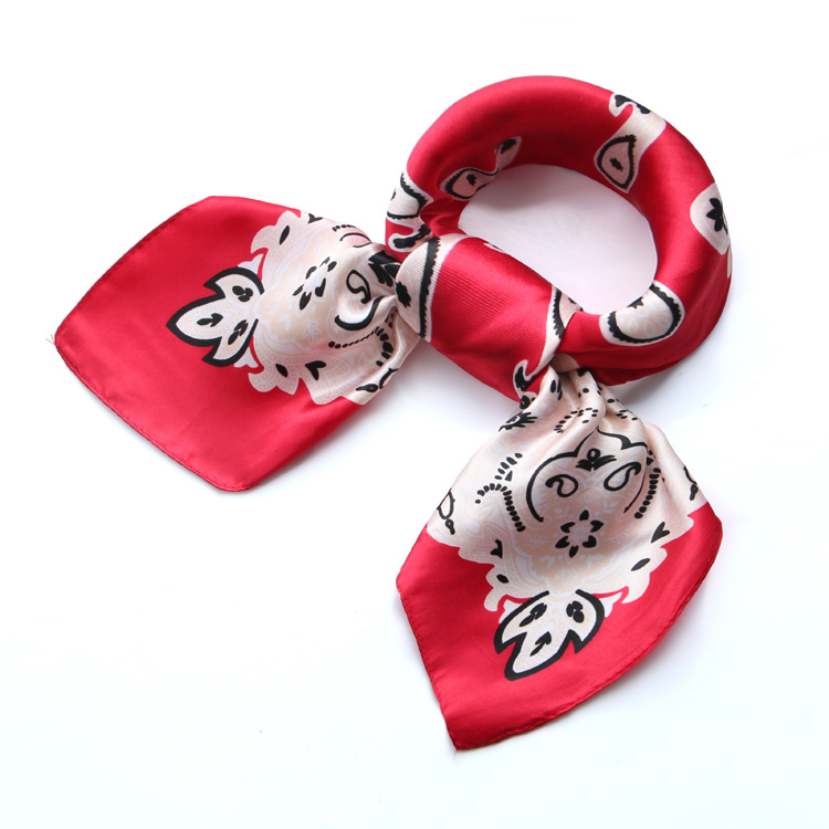 Khăn Bandana EXO Khăn Turban Cao Cấp Họa Tiết Tế Bào Đơn Thổ Cẩm - Lụa Satin - 60x60cm - Mã B008