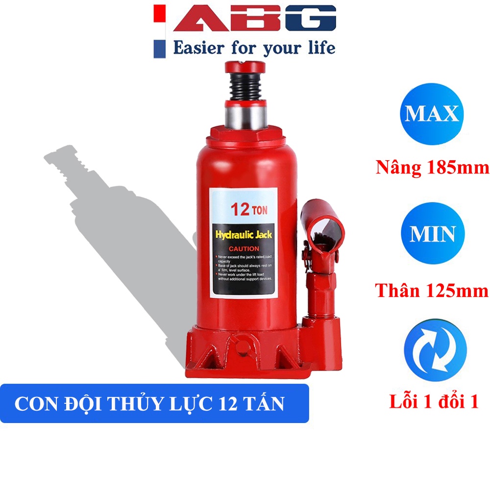 Kích thủy lực abg, con đội chân thủy lực 12 tấn - kích nâng sửa chữa ô tô công nghiệp và xây dựng - hàng chính hãng
