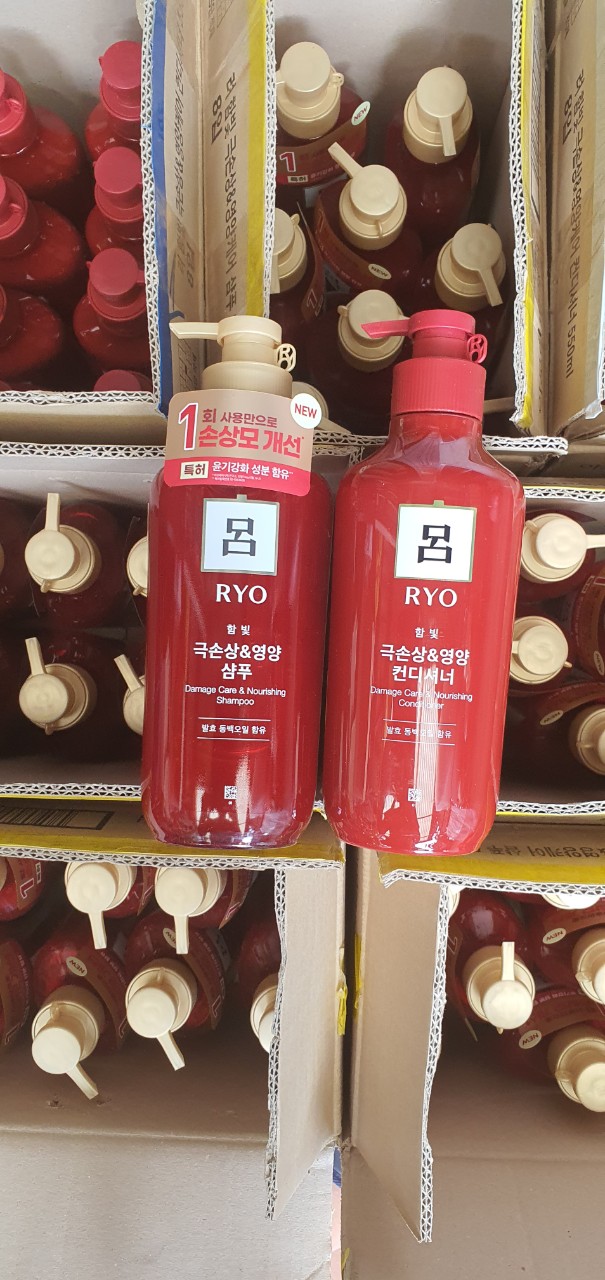 [Hàng mới về] Sét Dầu Gội Xả Ryo Đỏ Hàn Quốc 550ml