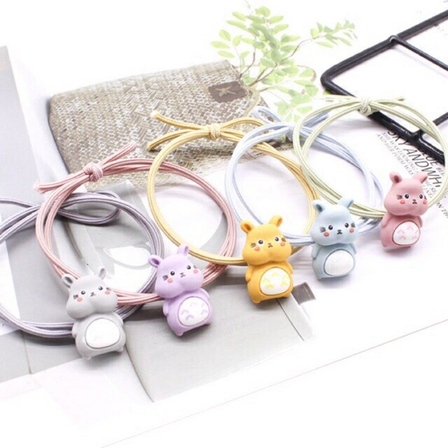 [HCM](Set 5 sợi) Chun buộc tóc/Thun cột tóc hoạt hình hamter