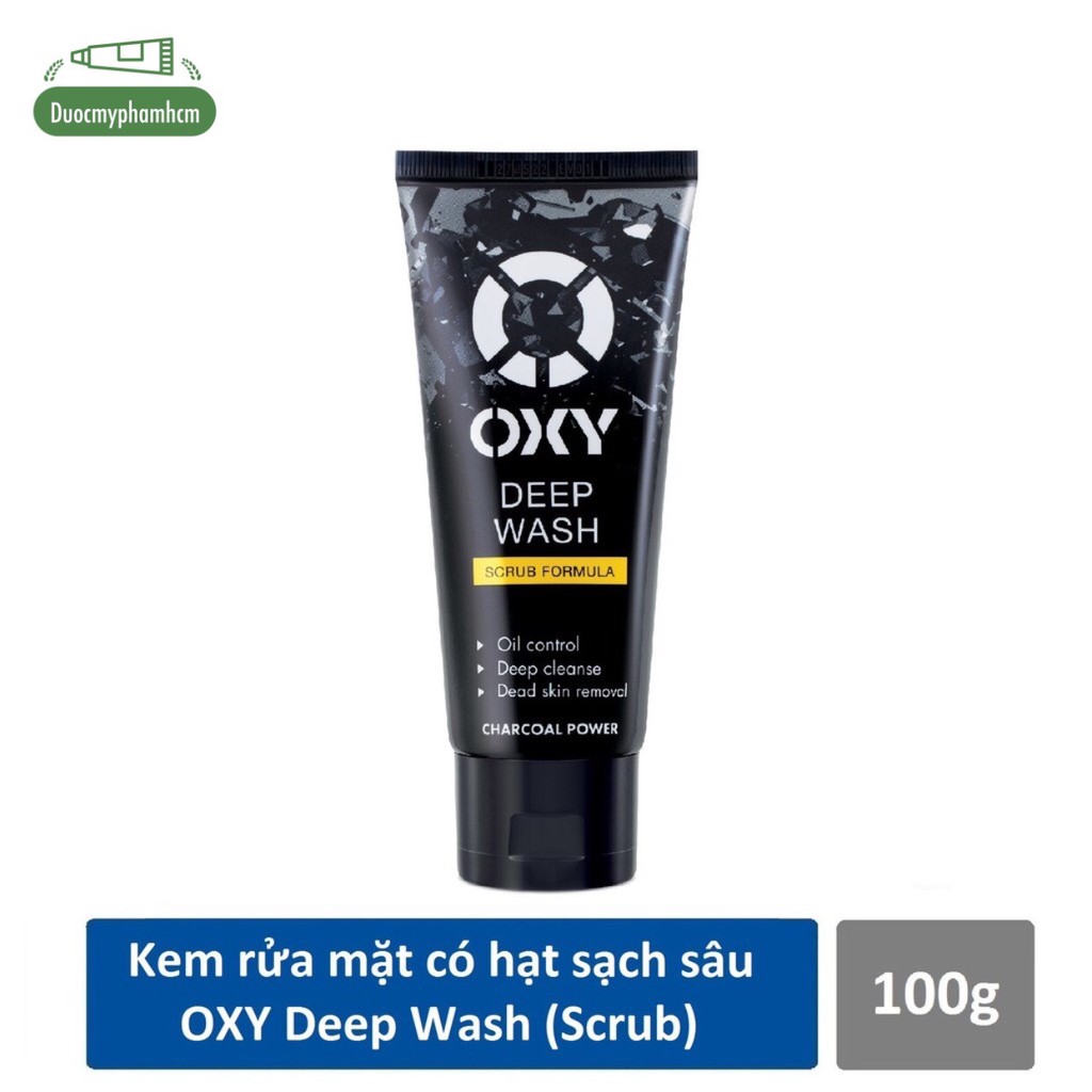 Kem rửa mặt có hạt sạch sâu oxy deep wash 100g