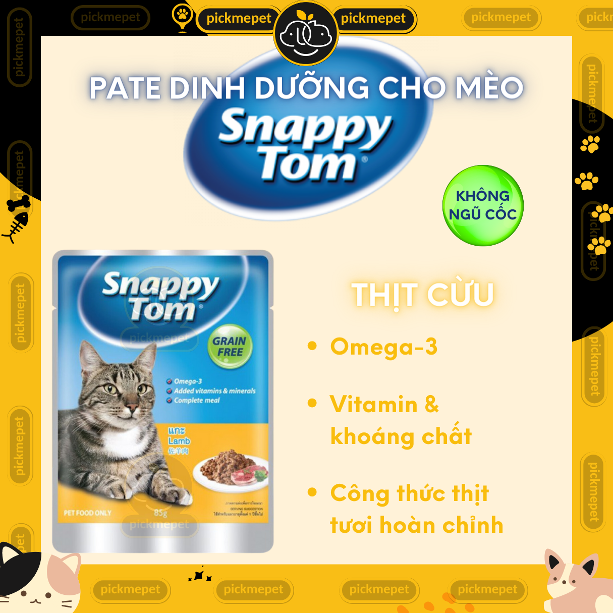 Pate Snappy Tom Cho Mèo Mọi Lứa Tuổi (85g)