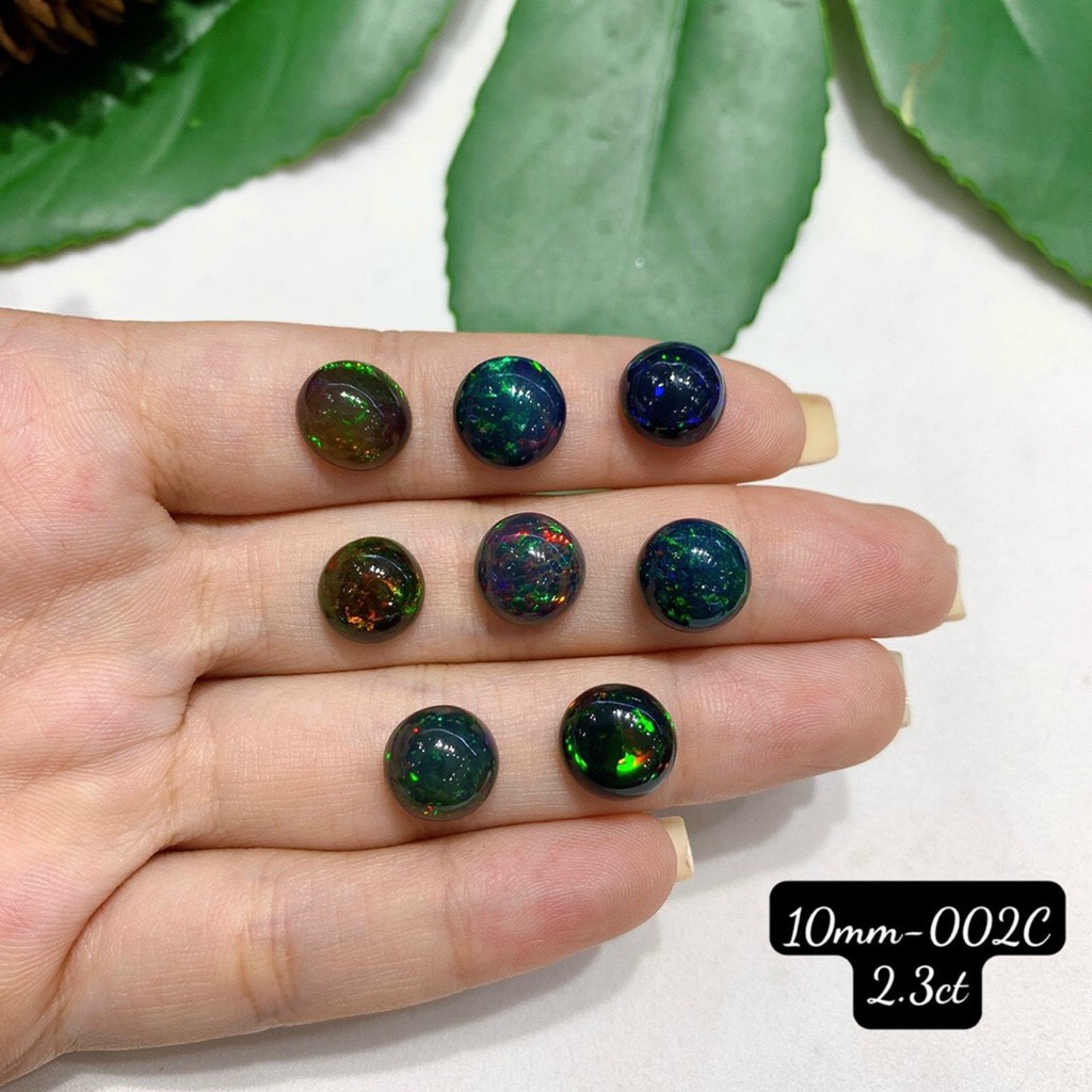 Mặt Đá Opal Tròn Xanh Đen Vừa Cập Bến Đủ Size 5-9mm