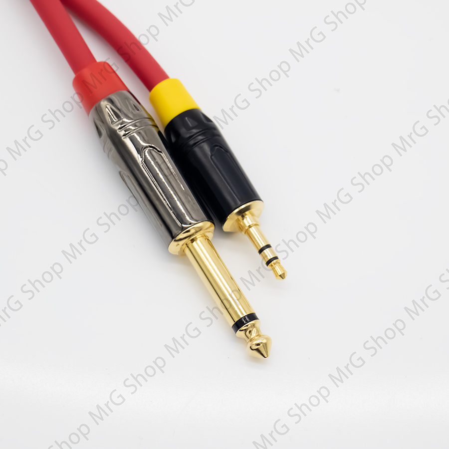 Dây Jack 6.5mm mono Ra 3.5mm stereo dài 4met 3met 2met 1met - MrG dây 3 5mm ra 6 Ly, dây 6 ly ra 3.5, dây âm thanh jạck 3.5 ra 6.5ly, cáp 3.5 ra 6ly, dây tín hiệu jack 6ly ra 3.5ly