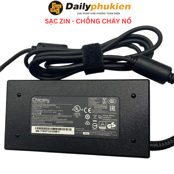 Sạc laptop MSI 19.5v 6.15a 120w