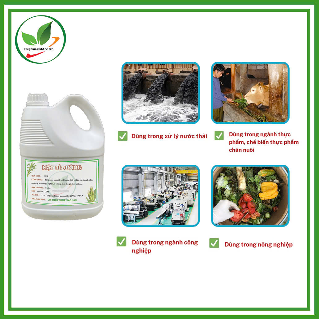 Mật rỉ đường. Can 5kg. Mật đậm đặc, loại 1.