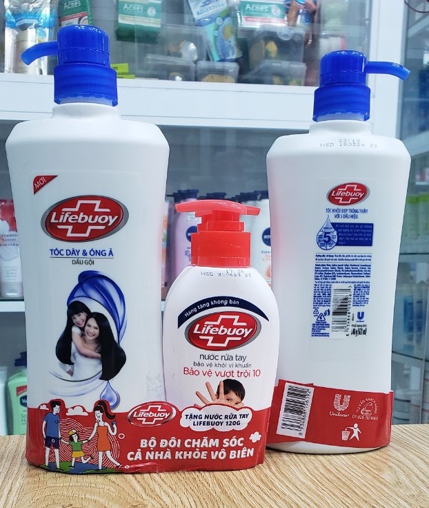 Dầu gội Lifebuoy tóc dày óng ả 621ml