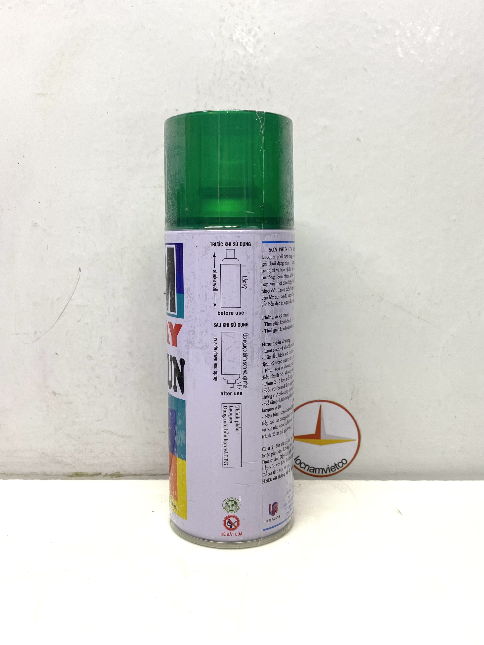Sơn xịt xe máy ATM màu xanh Candy Green A003