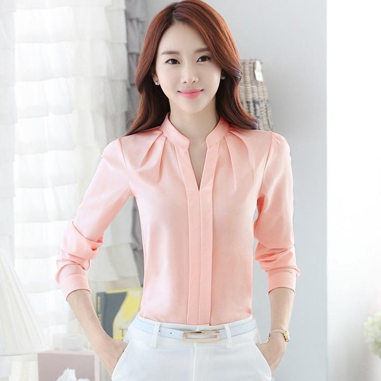 [HCM]Áo Sơ Mi Voan Cổ Tàu - New Thoi Trang