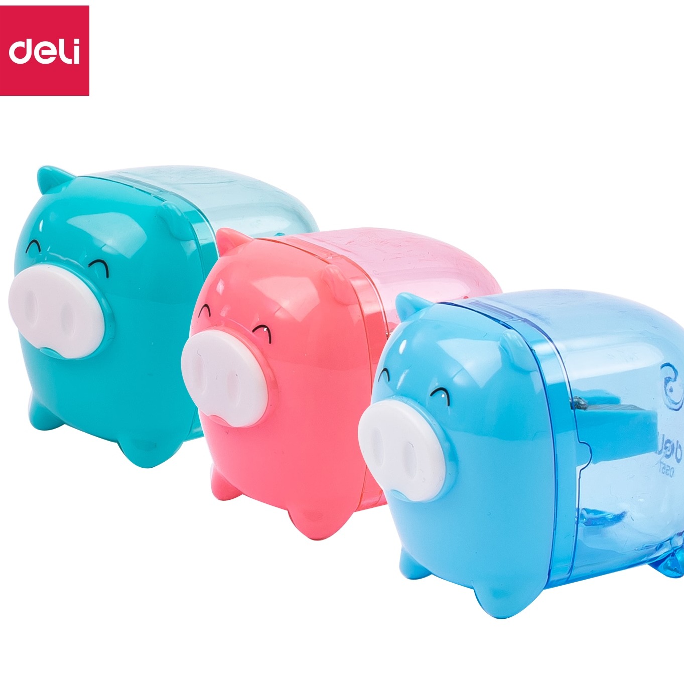 Gọt bút chì Deli - Hồng/ Xanh dương/ Xanh lá - Combo 2 chiếc màu ngẫu nhiên- E0557