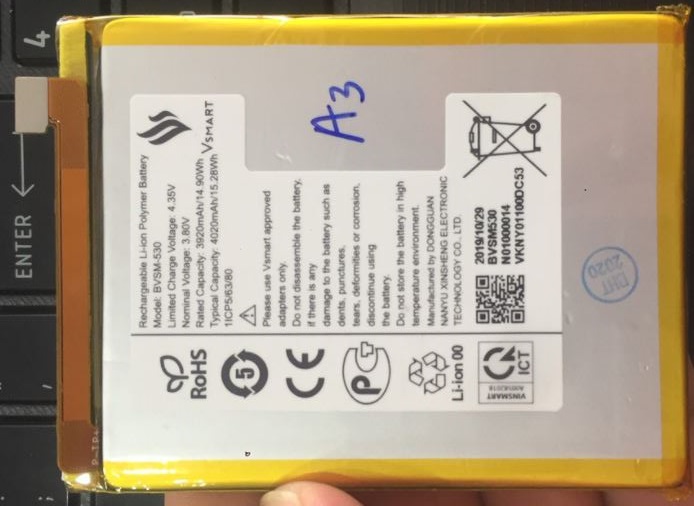 Pin Điện thoại V-smart Active 3 - BVSM-530