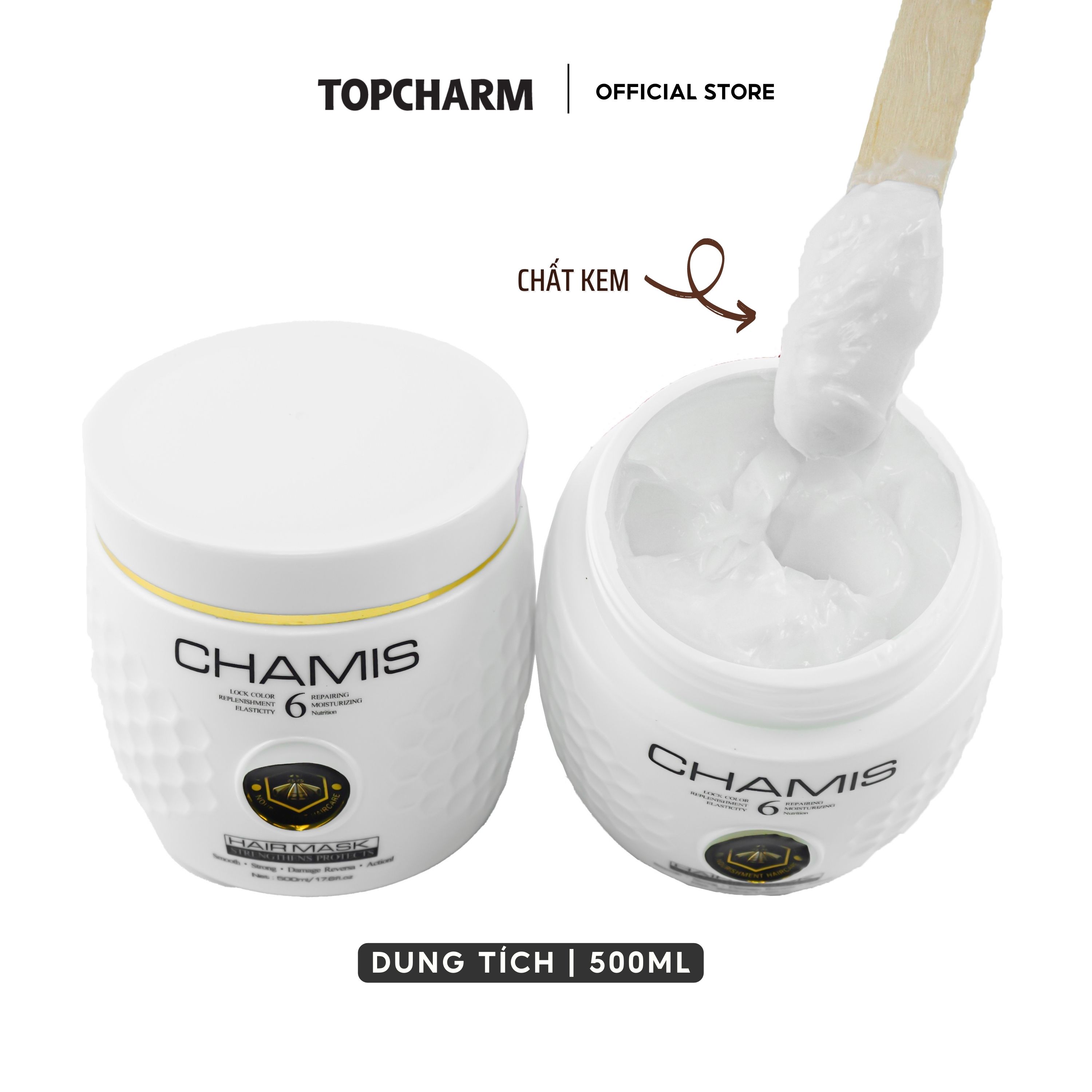 Hấp dầu tóc CHAMIS, kem hấp tóc giúp tóc bóng khỏe mềm mượt
