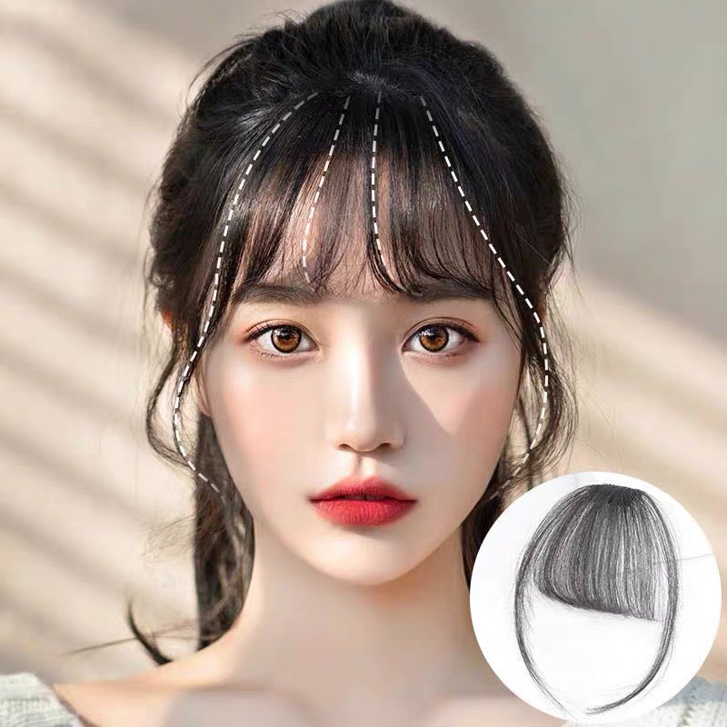 Tóc mái thưa hàn quốc , làm bằng tóc tơ.