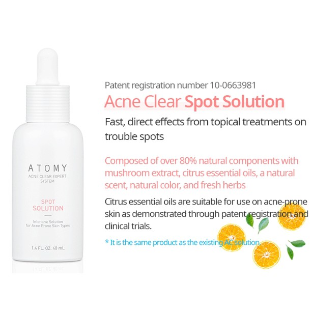 Serum chăm sóc da mụn Atomy Acne Clear Spot Solution