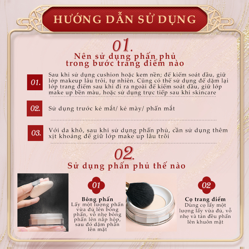 MEIKING Phấn phủ hoa hồng dưỡng da làm đẹp7g