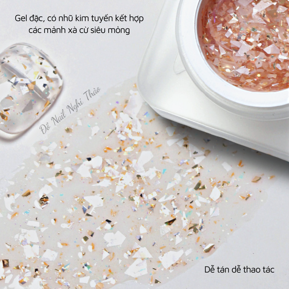 Gel nhũ ẩn xà cừ trang trí móng 8g