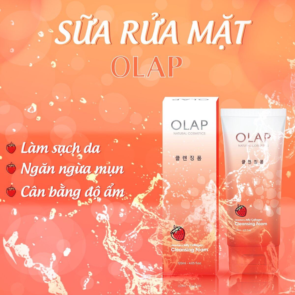 sữa rửa mặt olap 120ml