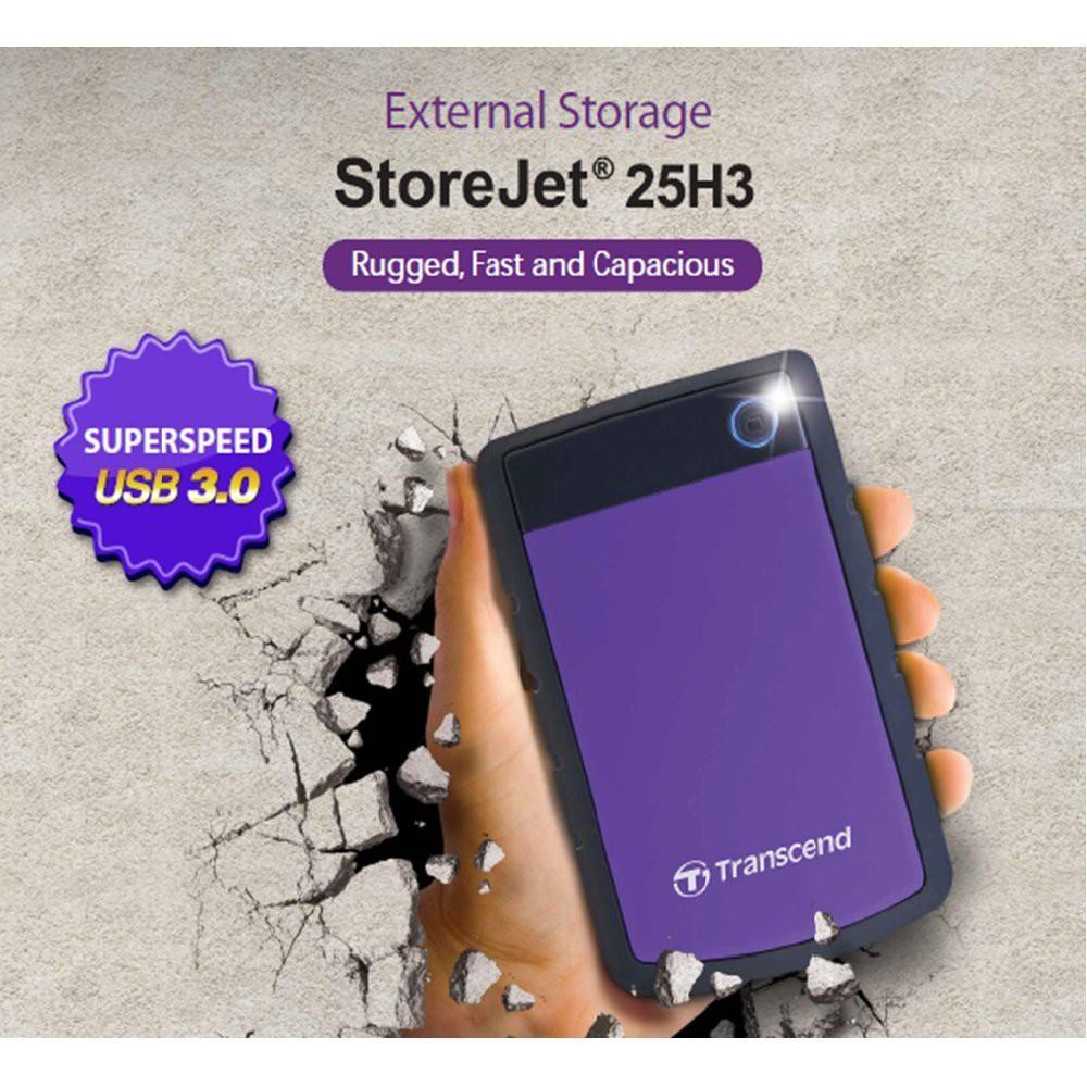 Ổ cứng di động Transcend 2TB StoreJet 25H3P (Tím)