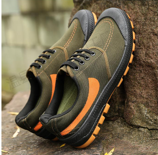 Giày boot nam cổ thấp xanh rêu