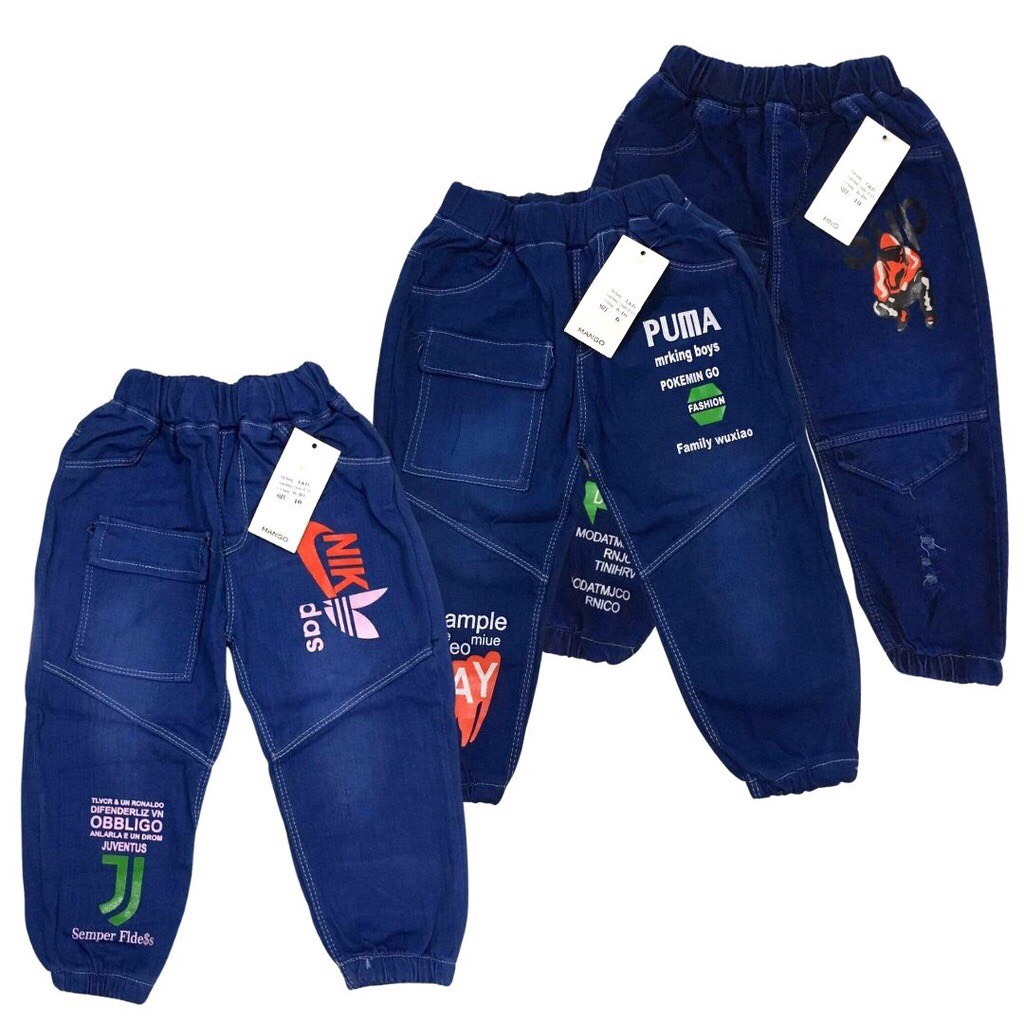 Quần bò quần jeans dài micki cho bé trai, bé gái 10-22kg
