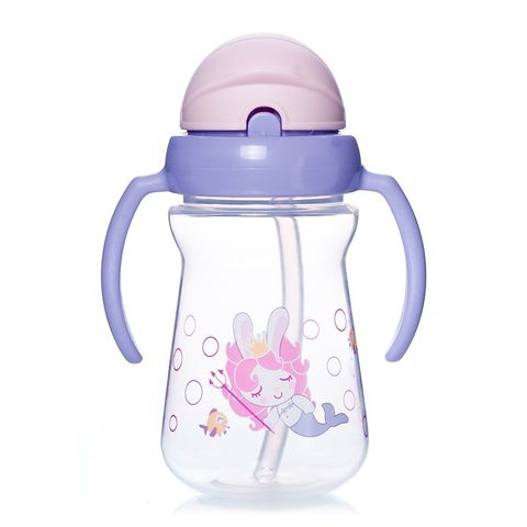 Bình tập uống ống hút 150ml có nắp bật cho bé Upass Thái Lan
