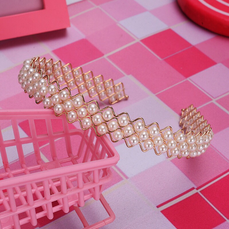 Băng đô cài tóc đính ngọc trai sang trọng phong cách hàn quốc hot trend pkhn0436