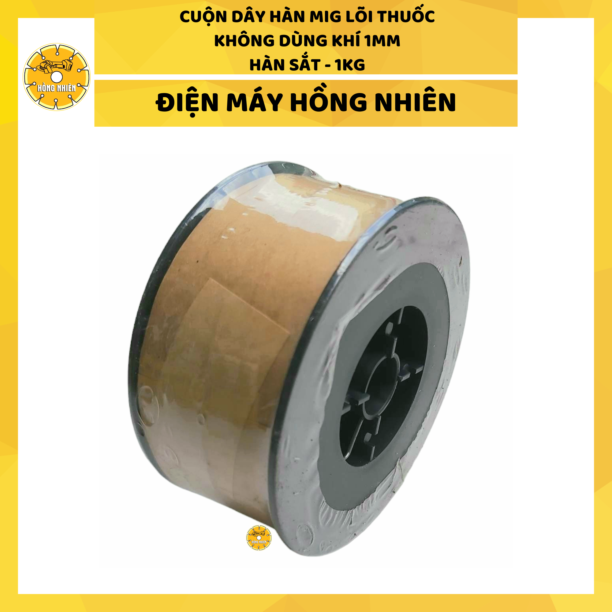 Cuộn dây hàn mig lõi thuốc không dùng khí 1mm 1kg hàn sắt - máy xây dựng hồng nhiên - dây hàn