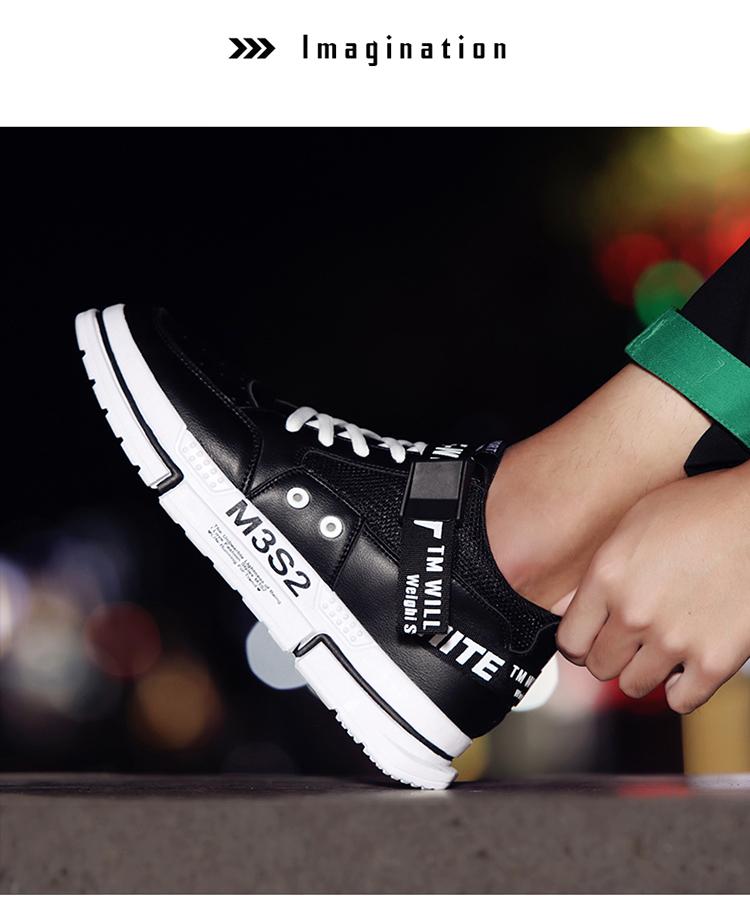 Giày sneaker phản quang Hot Trend 2022 (M02) (Đen)