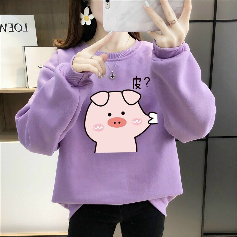 [HCM][FREESHIP TOÀN QUỐC] [Mẫu Mới 2020] Áo Hoodies Nam Dài Tay Có Mũ In heo Phong Cách Trẻ Trung Thời Trang áo khoác nam nữ unisex form rộng Hàn Quốc áo hoodie nam nữ form rộng hót 2021 in pig cute dễ thương MTB