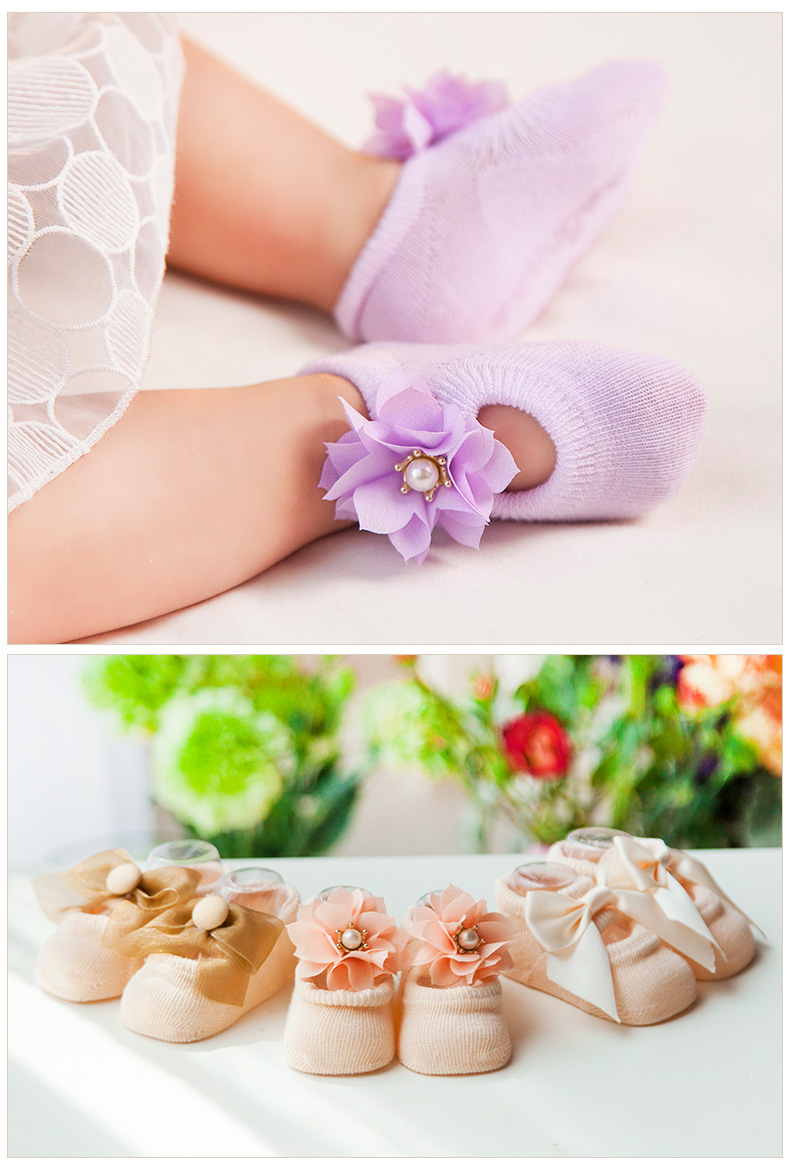 Set 3 Đôi Tất Hài Công Chúa Siêu Đẹp Cho Bé Gái