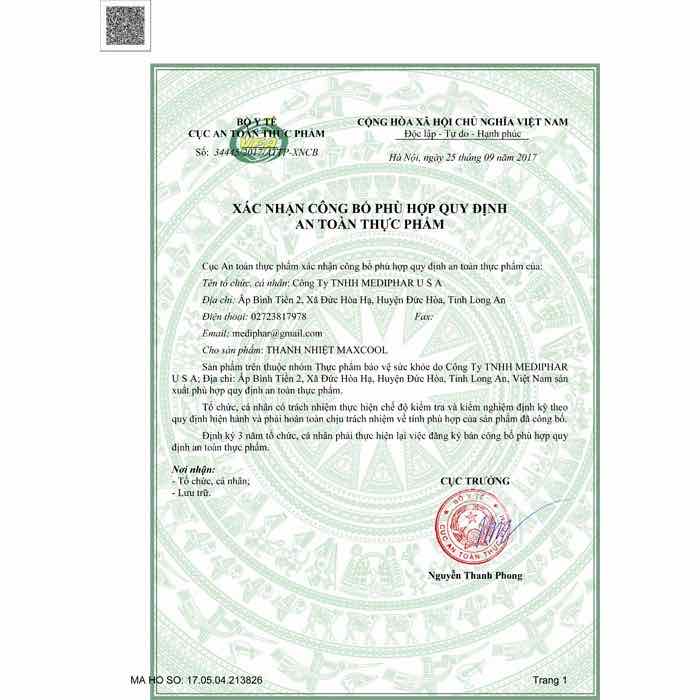 [HCM]Thanh nhiệt MAXCOOL