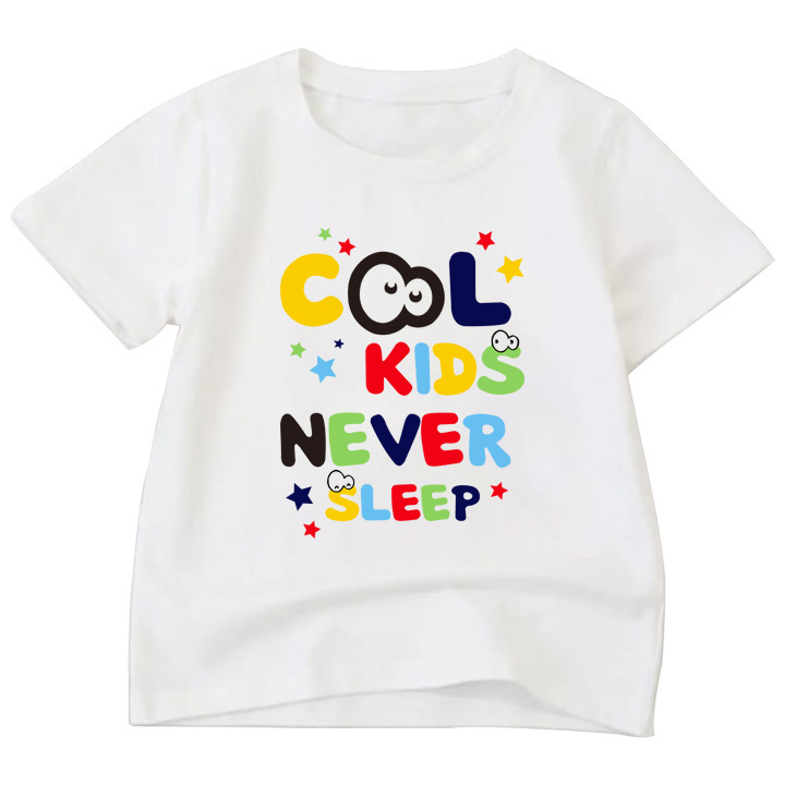 Áo Thun bé trai in chữ Cool Kids vải polly cotton dày mịn ABTM109