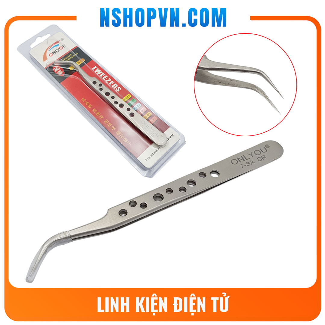 Nhíp gắp inox đầu cong chất lượng tốt ONLYOU 7-SA SR