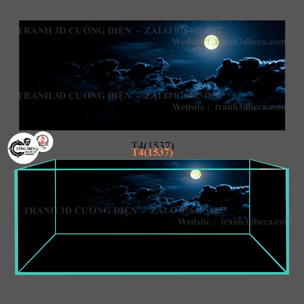 tranh 3d cho bể cá cảnh fuil kích thước