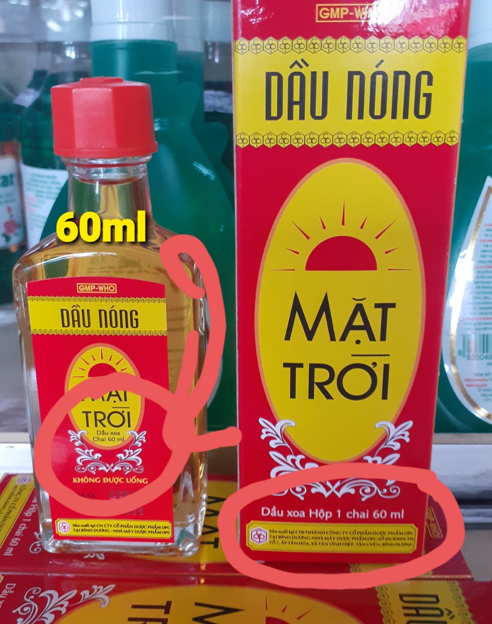 ĐẦU NÓNG MẶT TRỜI 1 CHAI 60ml