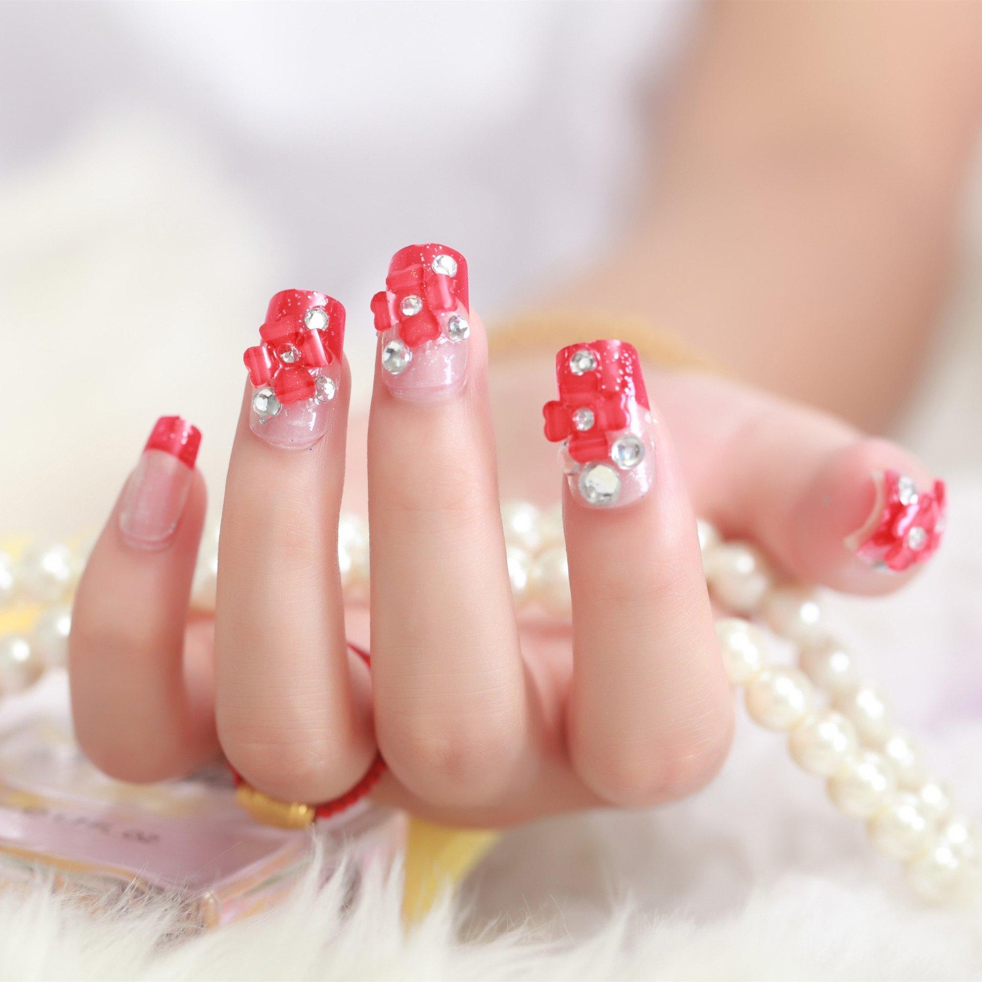 Bộ 24 Móng tay giả , nail giả A71 ( kèm keo dán móng tay )
