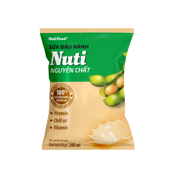 [MIỄN PHÍ SHIP ĐƠN HÀNG TỪ 49K] Sữa đậu nành Nuti Nguyên Chất Bịch 200ml - Thương Hiệu NUTIFOOD - YOOSOO MALL