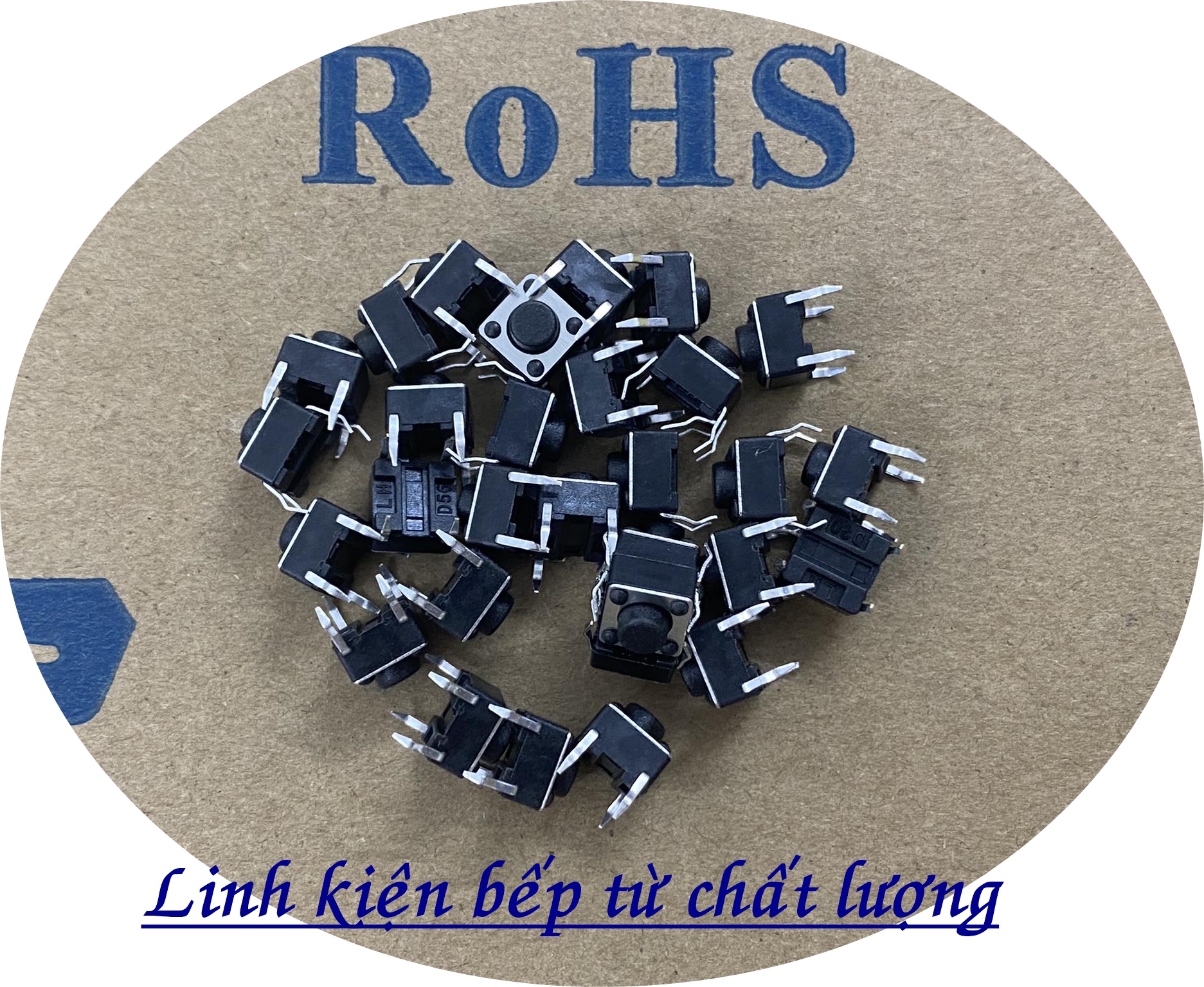 (20 cái) Nút vuông 4 chân 6x6x5 Mới !