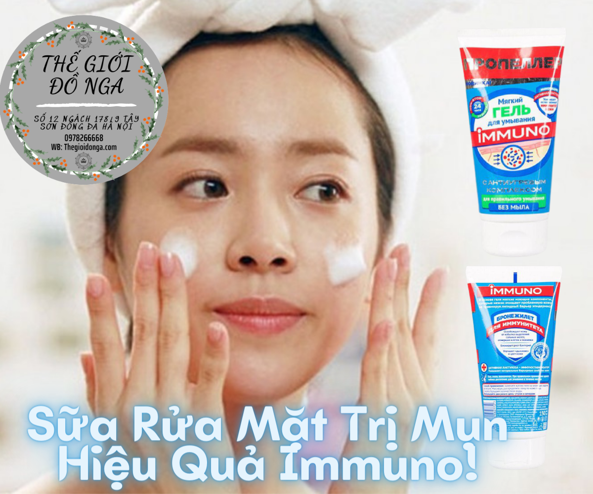 SỮA RỬA MẶT HỖ TRỢ GIẢM MỤN NGA PROPELLER IMMUNO