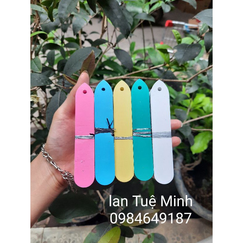 Set 50 Thẻ Treo Nhiều Màu Ghi Tên Cây, Thẻ Ghi Tên Lan - Đánh Dấu Thông Tin Cây - Loại Nhựa Mềm