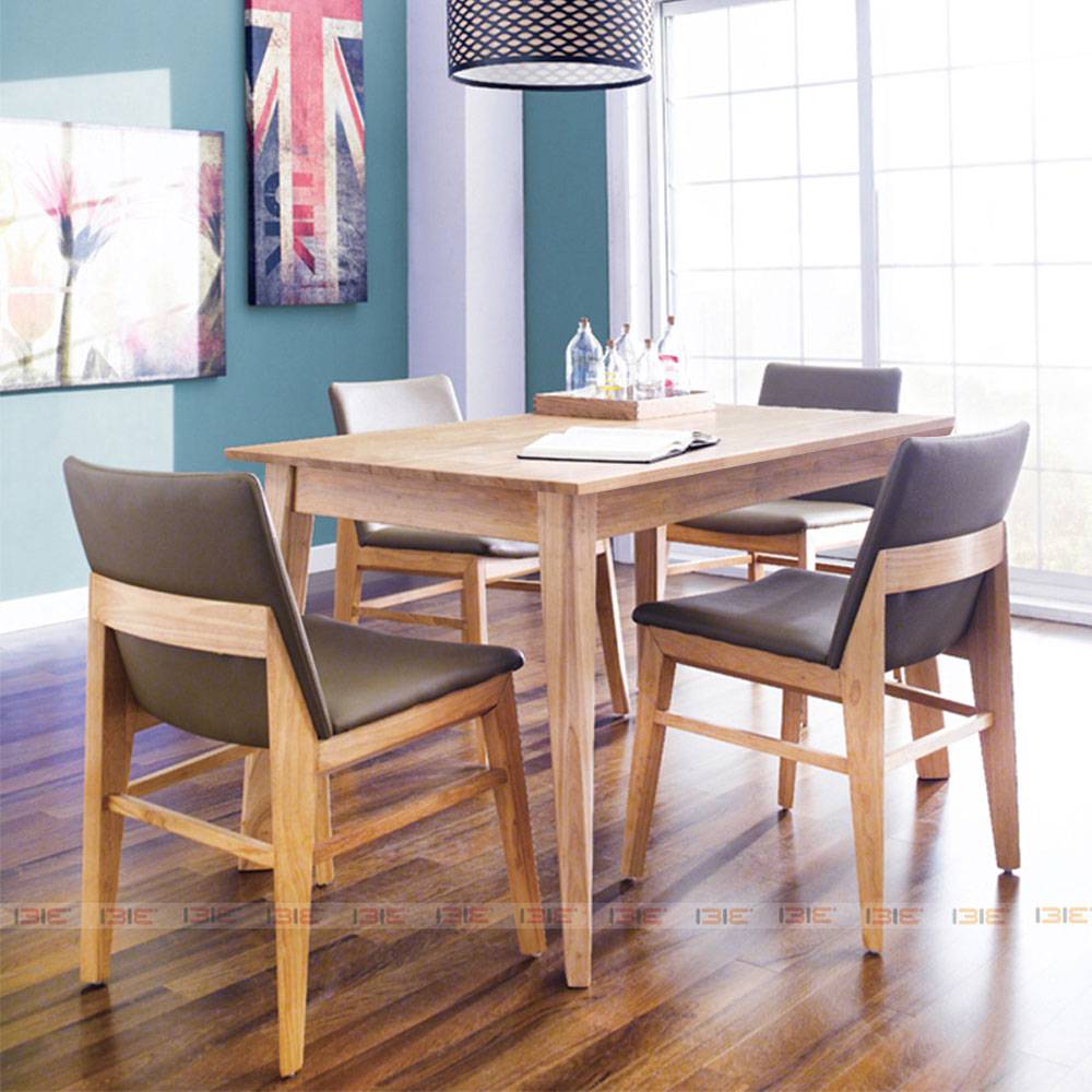 [Freeship][Trả góp 0%] Bộ bàn ghế phòng ăn 4 - 6 - 8 chỗ IBIE Zodax gỗ cao su, tùy chọn màu sắc, phong cách hiện đại, hàng loại 1 sơn PU 3 lớp chuẩn xuất khẩu Nhật/Hàn